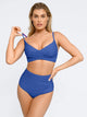 Conjunto de biquíni com top e calcinha de modelagem franzida