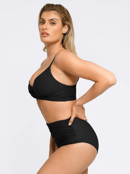Conjunto de Biquíni Franzido Modelador com Top e Calcinha | Valentina Privée