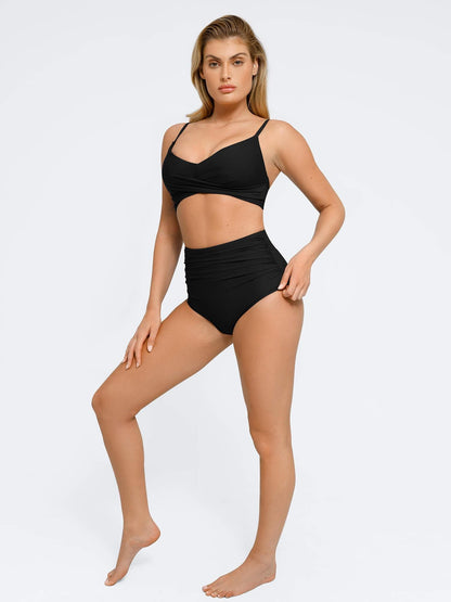 Conjunto de Biquíni Franzido Modelador com Top e Calcinha | Valentina Privée