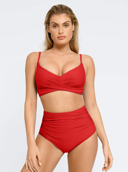 Conjunto de Biquíni Franzido Modelador com Top e Calcinha | Valentina Privée
