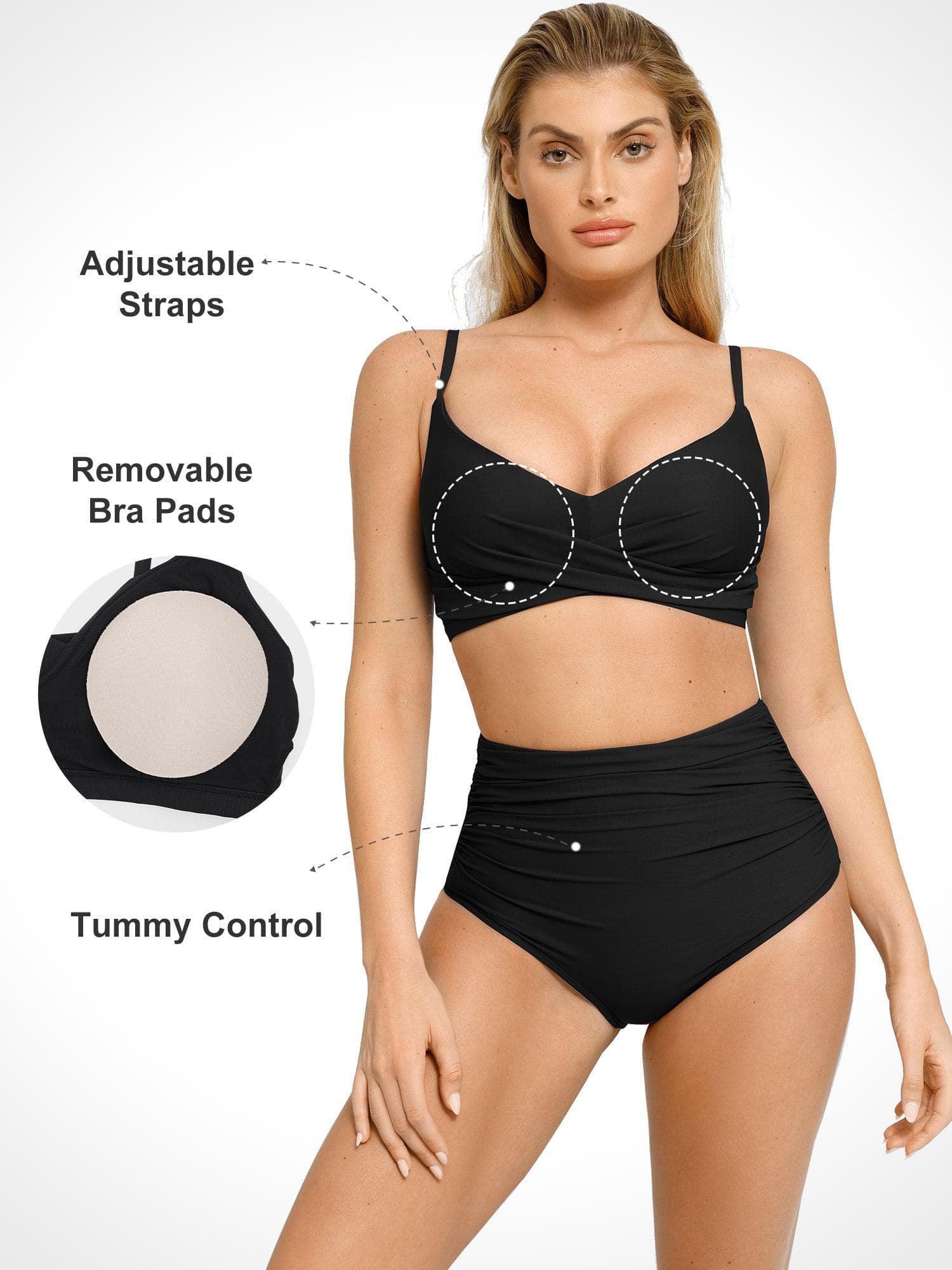 Conjunto de Biquíni Franzido Modelador com Top e Calcinha | Valentina Privée