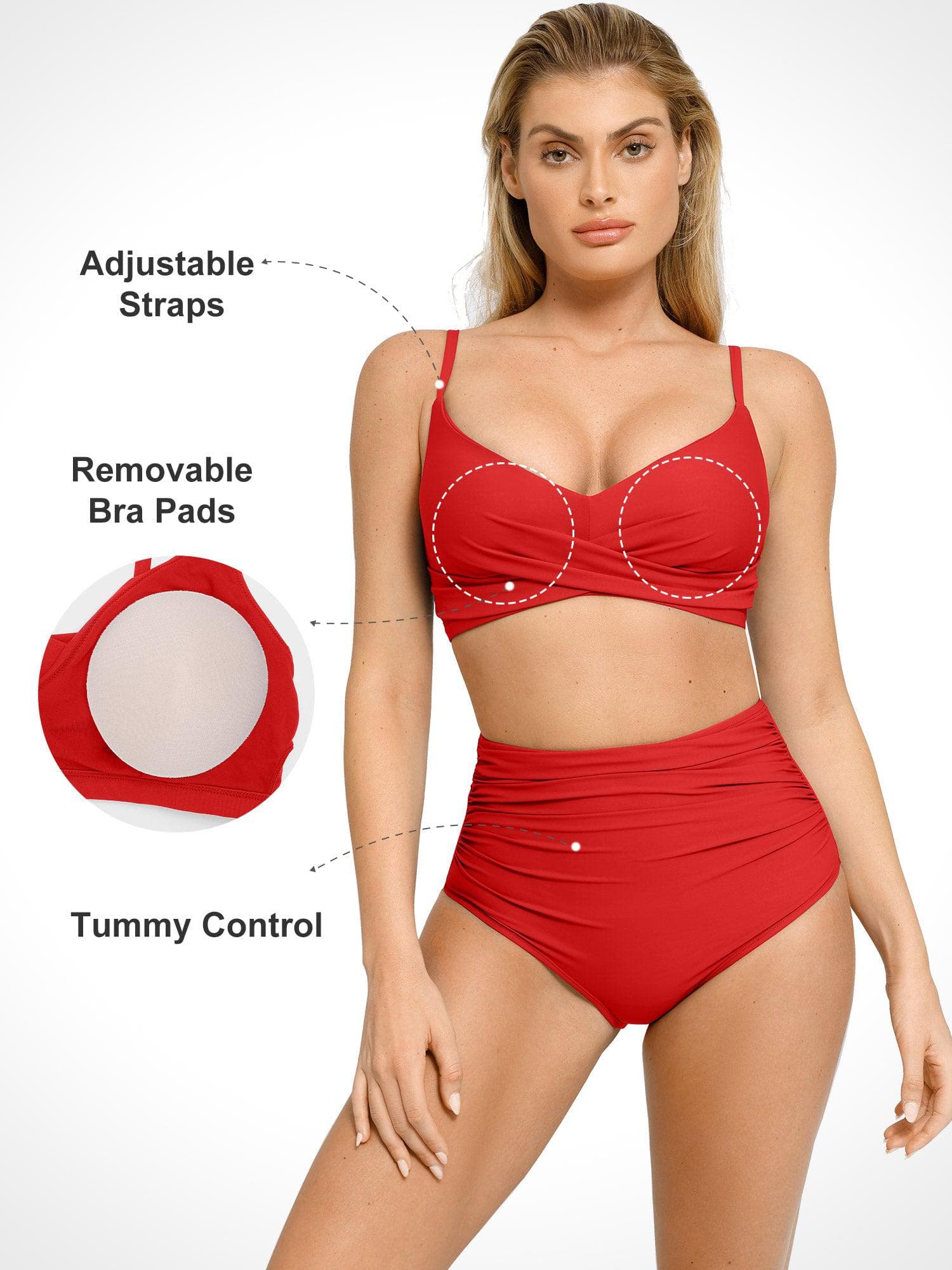 Conjunto de Biquíni Franzido Modelador com Top e Calcinha | Valentina Privée