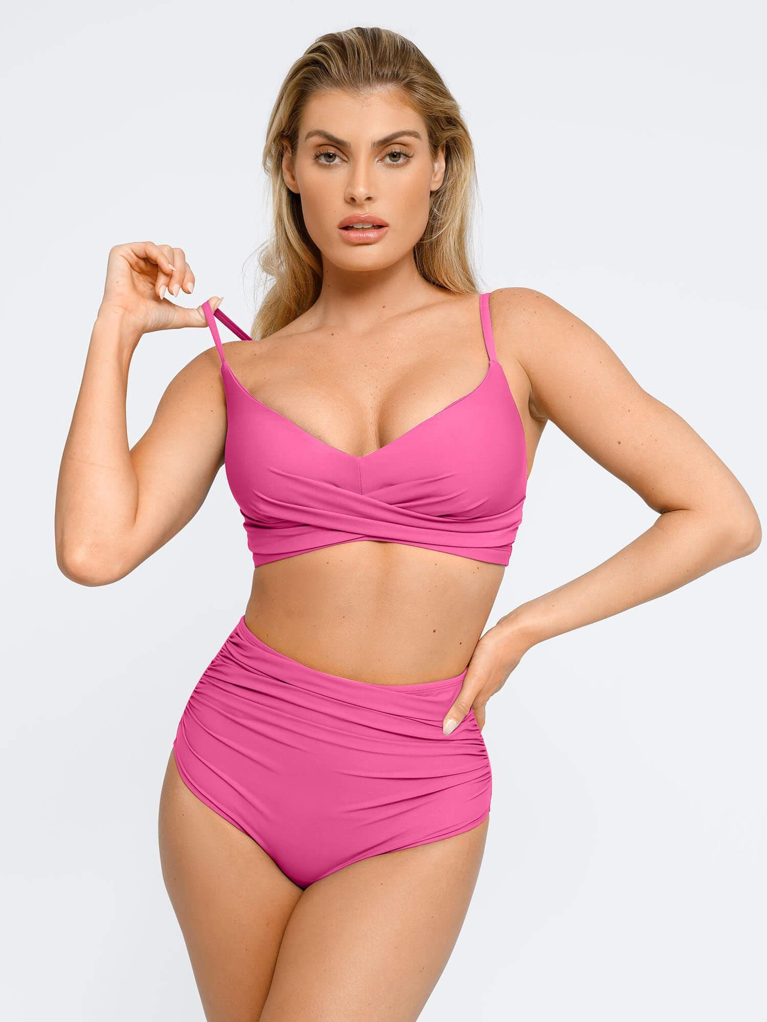Conjunto de Biquíni Franzido Modelador com Top e Calcinha | Valentina Privée