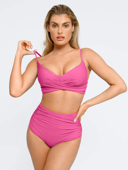 Conjunto de Biquíni Franzido Modelador com Top e Calcinha | Valentina Privée