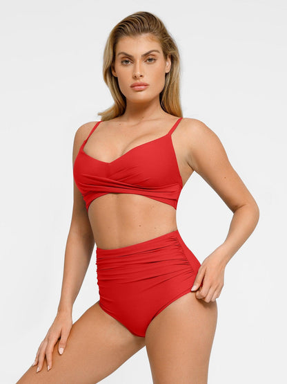 Top de Biquíni Drapeado Modelador com Realce do Busto | Valentina Privée