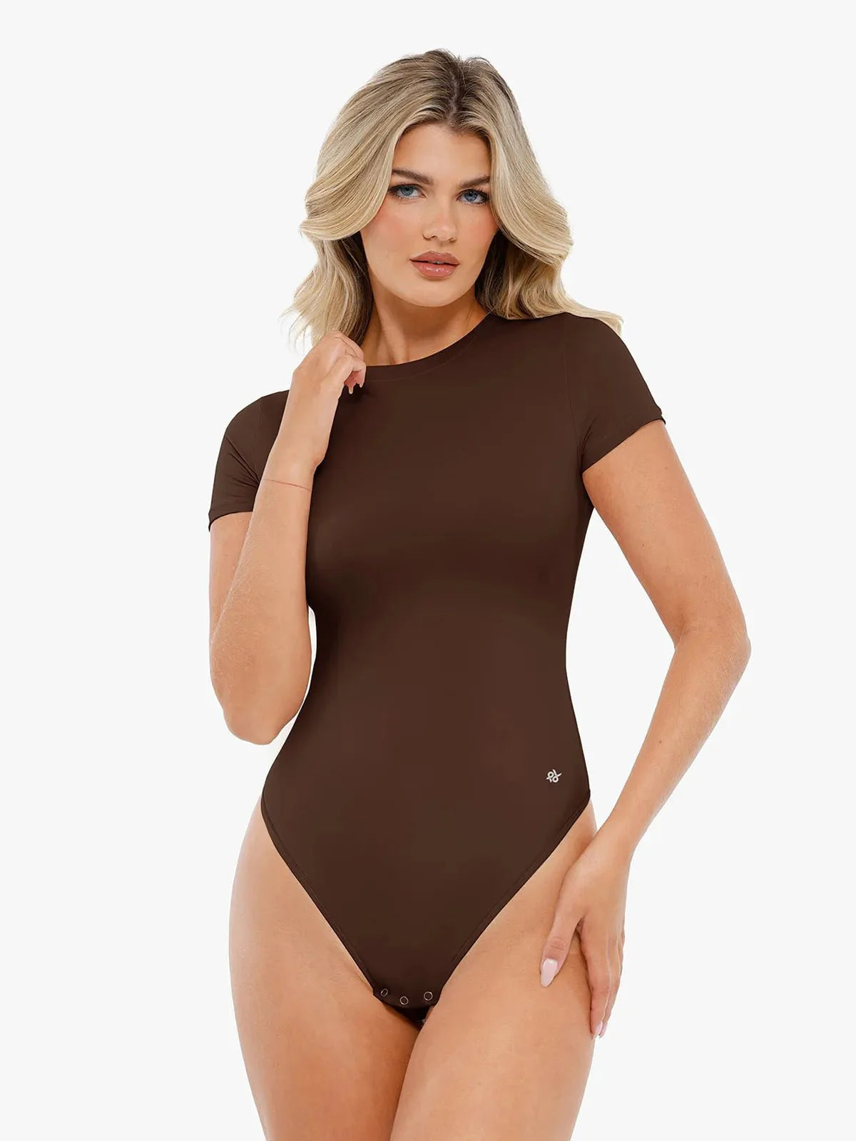 Body Modelador Manga Curta Gola Redonda Valentina Privée | CloudSense