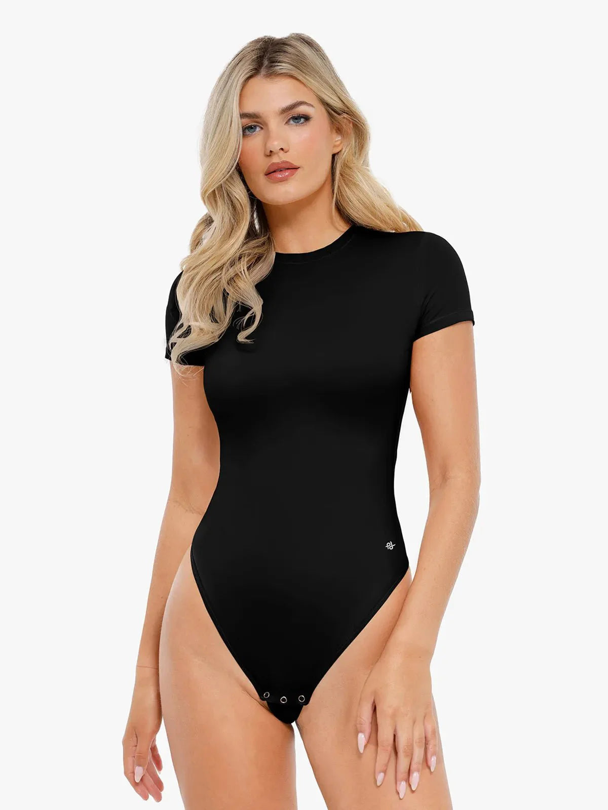 Body modelador Cloudsense de manga curta com gola redonda