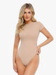 Body modelador Cloudsense de manga curta com gola redonda