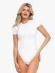 Body modelador Cloudsense de manga curta com gola redonda