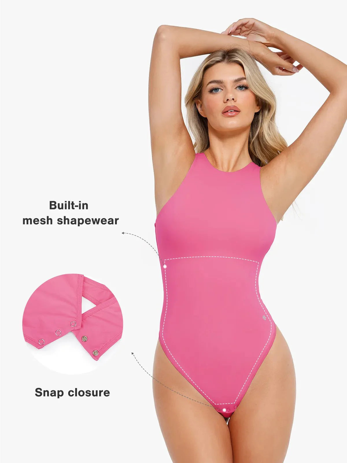Body Modelador CloudSense Sem Mangas com Decote Redondo | Valentina Privée