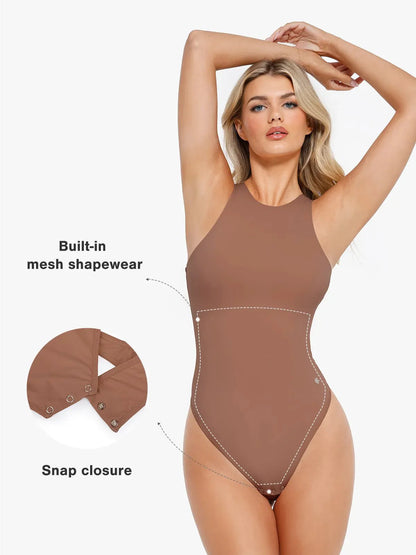 Body Modelador CloudSense Sem Mangas com Decote Redondo | Valentina Privée