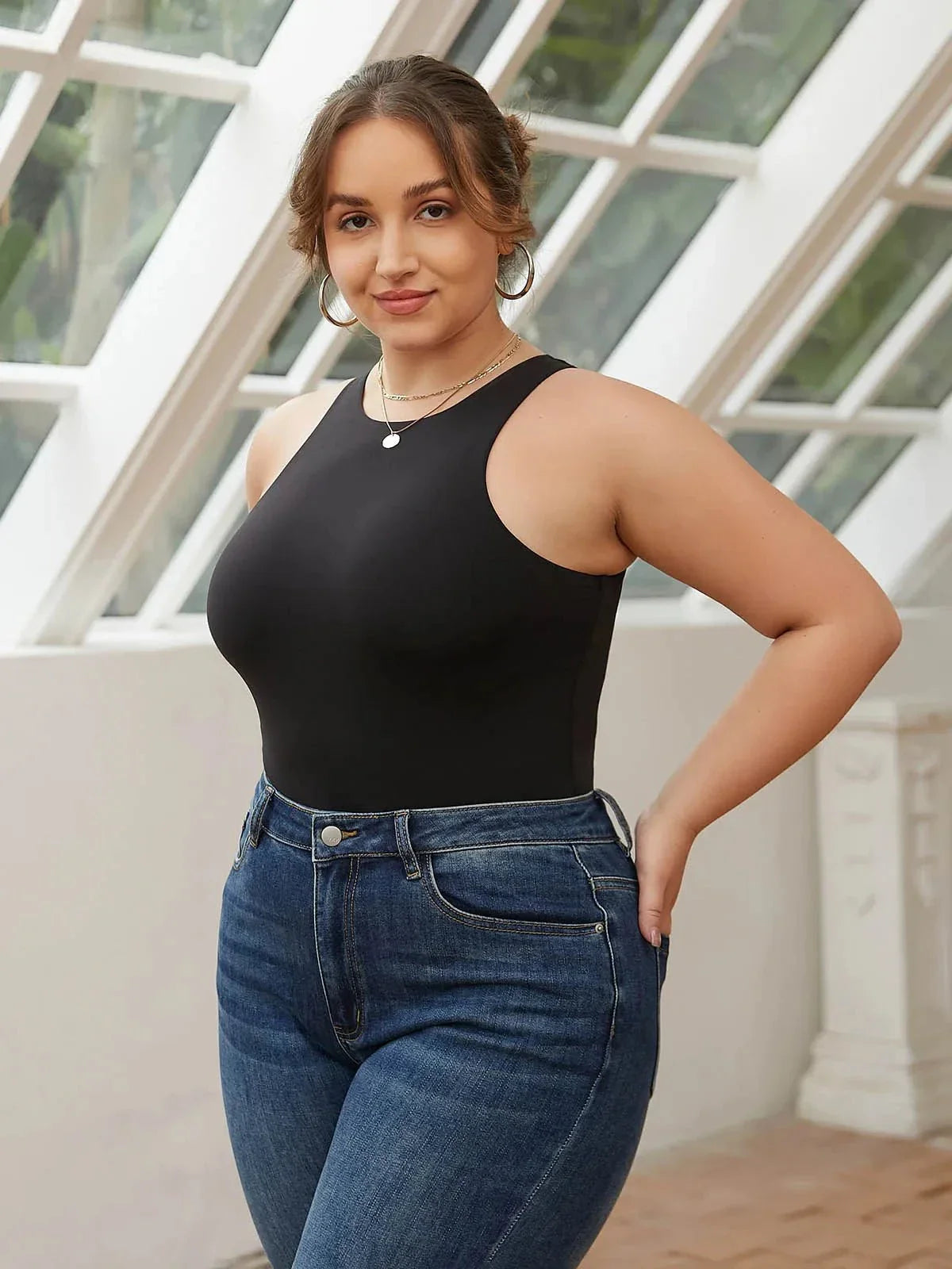 Body Modelador CloudSense Sem Mangas com Decote Redondo | Valentina Privée
