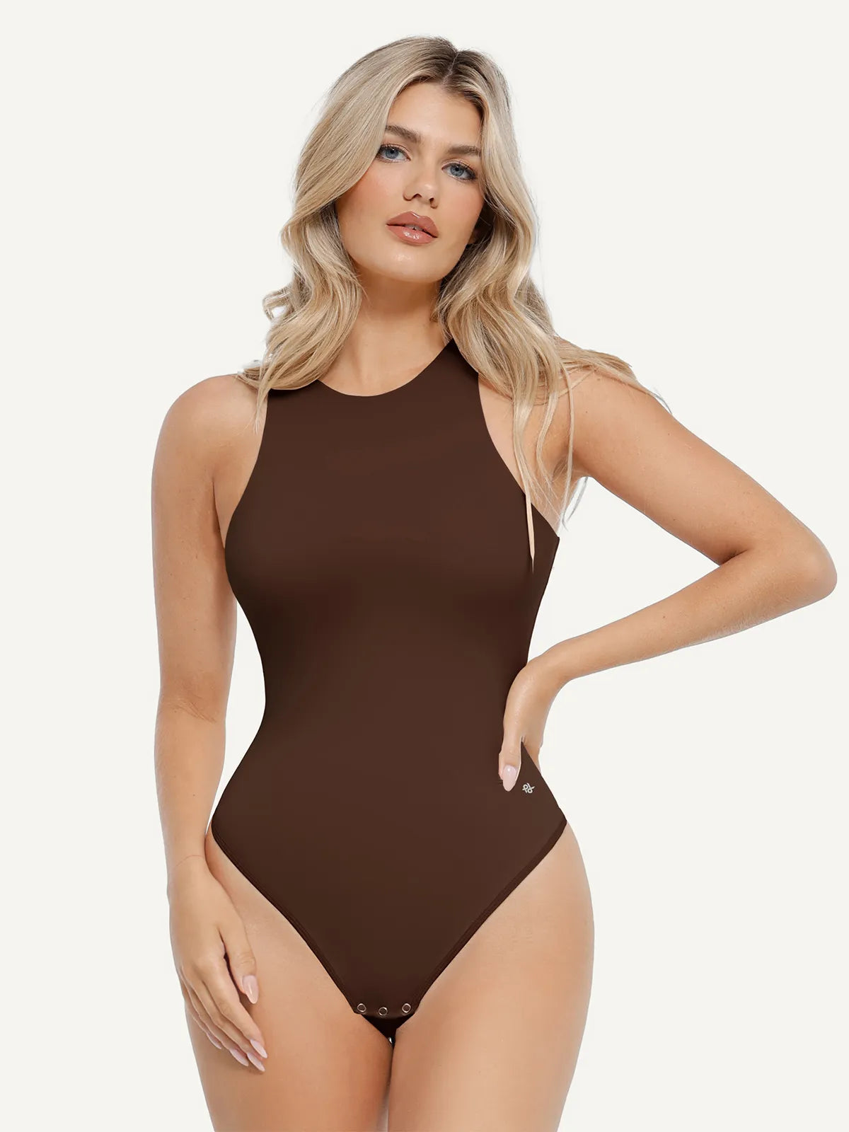 Roupas modeladoras CloudSense sem mangas com decote redondo e recortes