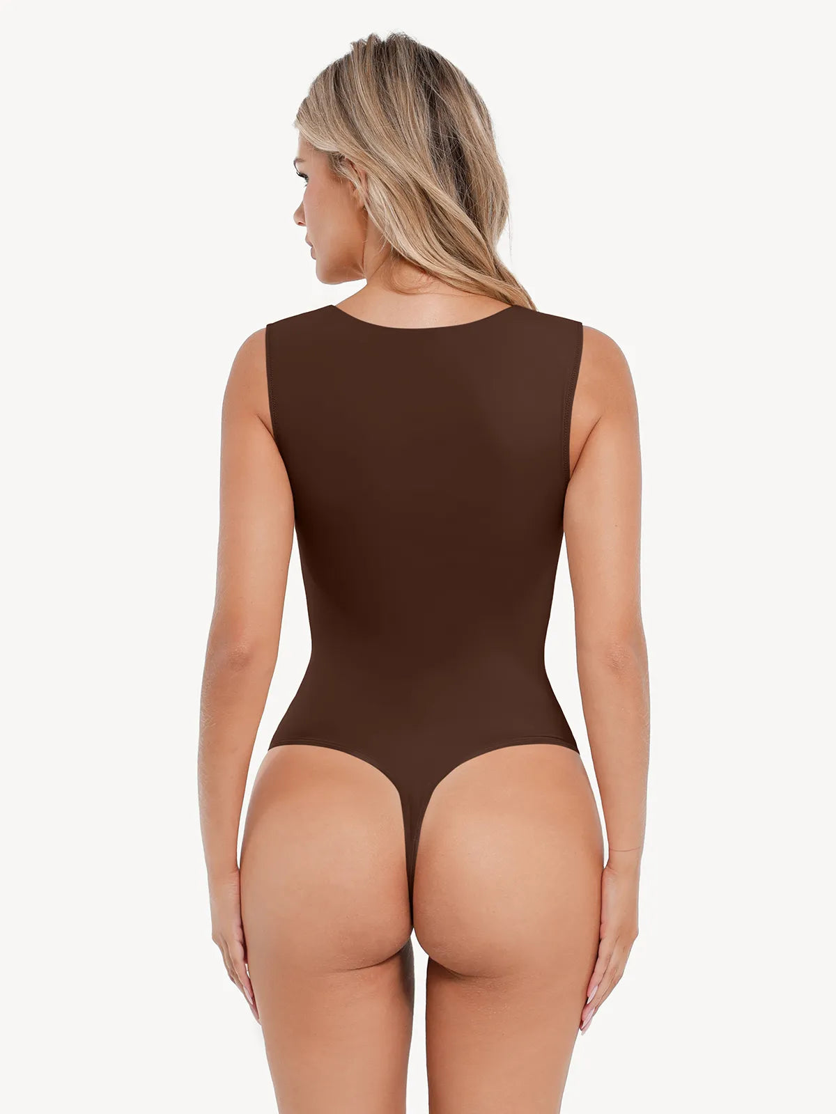 Body Modelador Sem Mangas com Decote Quadrado | CloudSense