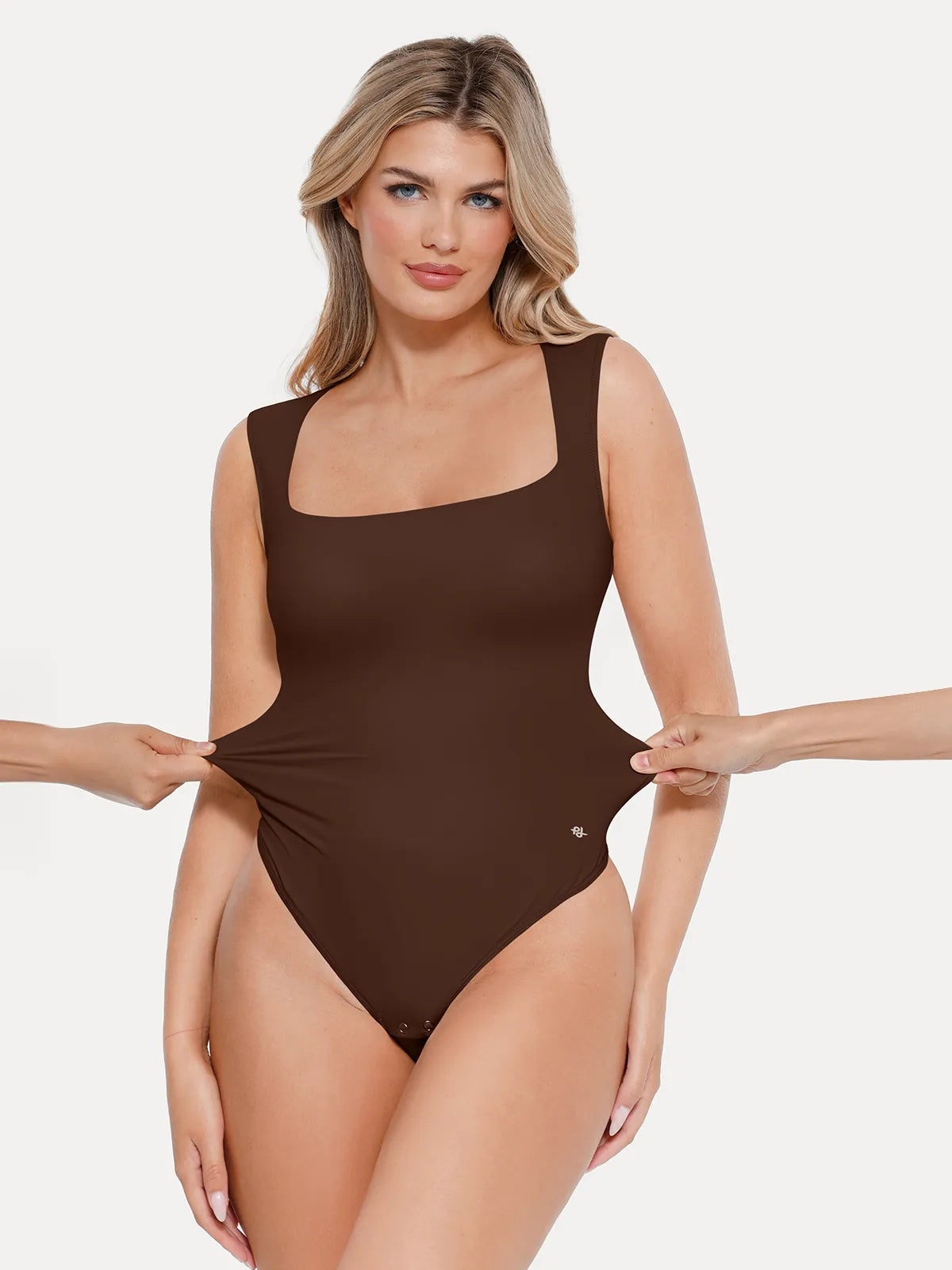 Body Modelador Sem Mangas com Decote Quadrado | CloudSense