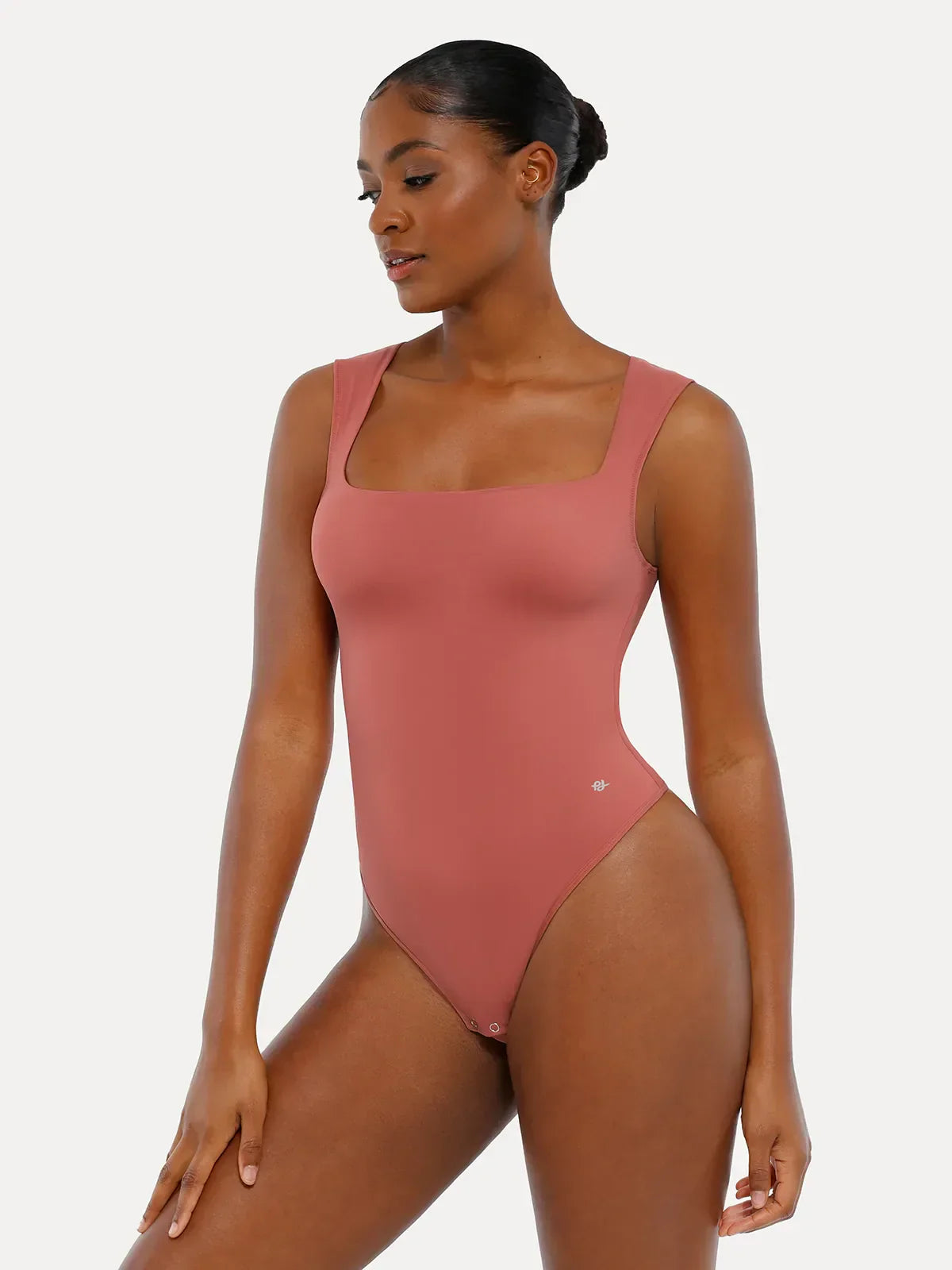 Body Modelador Sem Mangas com Decote Quadrado | CloudSense