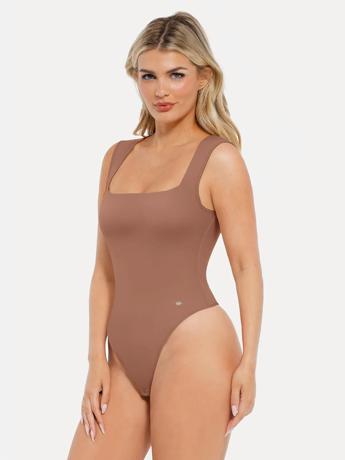 Body Modelador Sem Mangas com Decote Quadrado | CloudSense