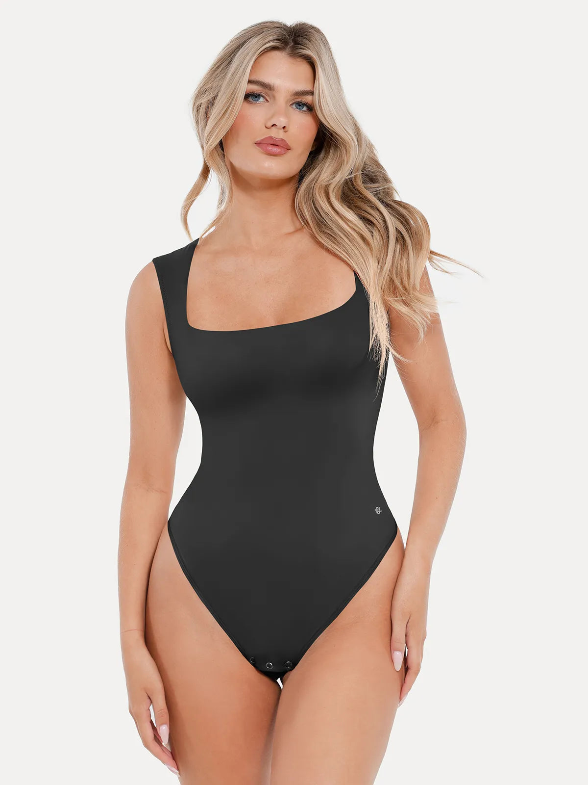 Body modelador Cloudsense sem mangas com decote quadrado