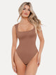Body modelador Cloudsense sem mangas com decote quadrado