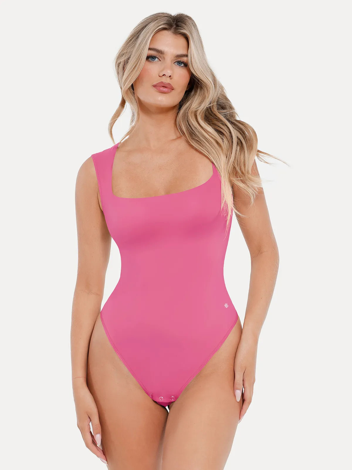 Body modelador Cloudsense sem mangas com decote quadrado