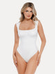 Body modelador Cloudsense sem mangas com decote quadrado