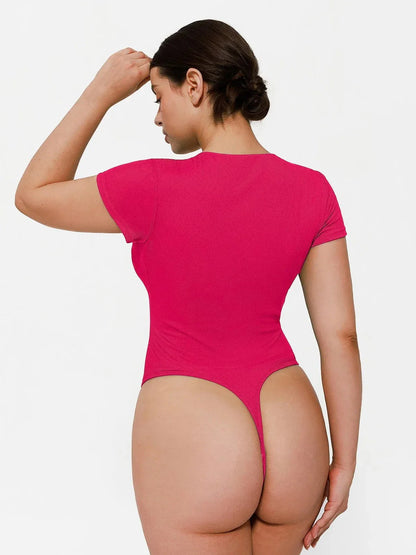 Body Modelador Decote V com Botões Frontais Valentina Privée