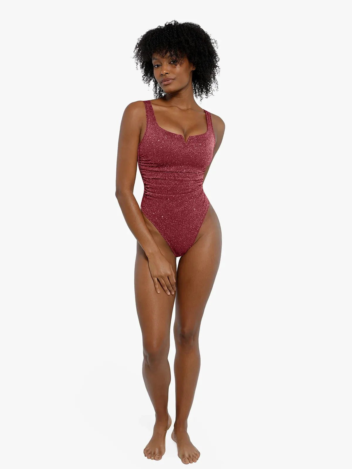 Body Modelador Metalizado com Decote Quadrado | Valentina Privée