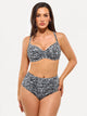 Conjunto de biquíni modelador com franzido na barriga