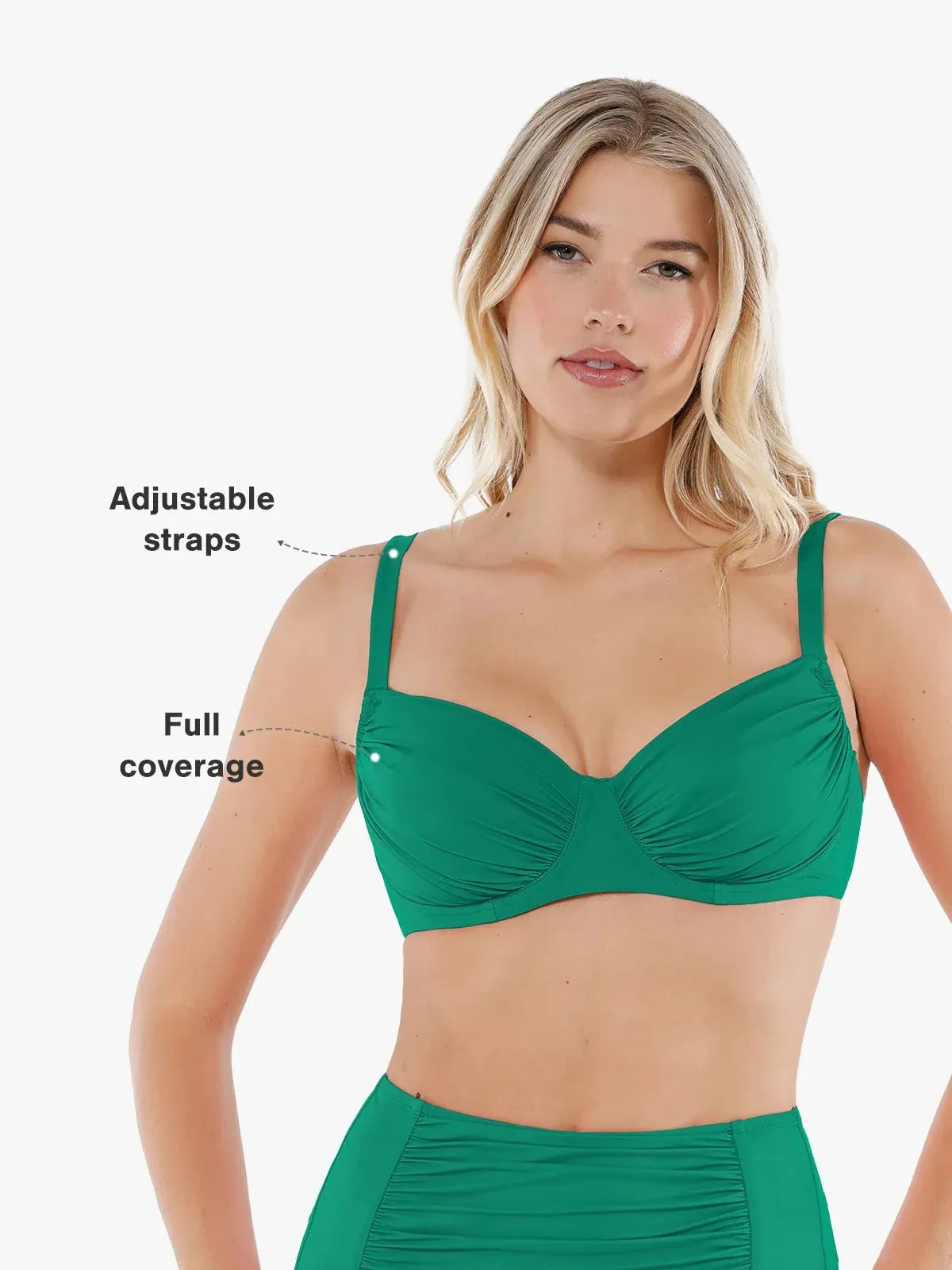 Top de Biquíni Modelador Franzido com Aro | Valentina Privée