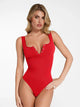 Bodysuit modelador sem costura em modal com gola Henley