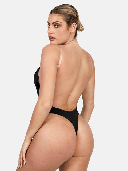 Body Modelador Halter Sem Costas Valentina Privée | Decote U Profundo Premium