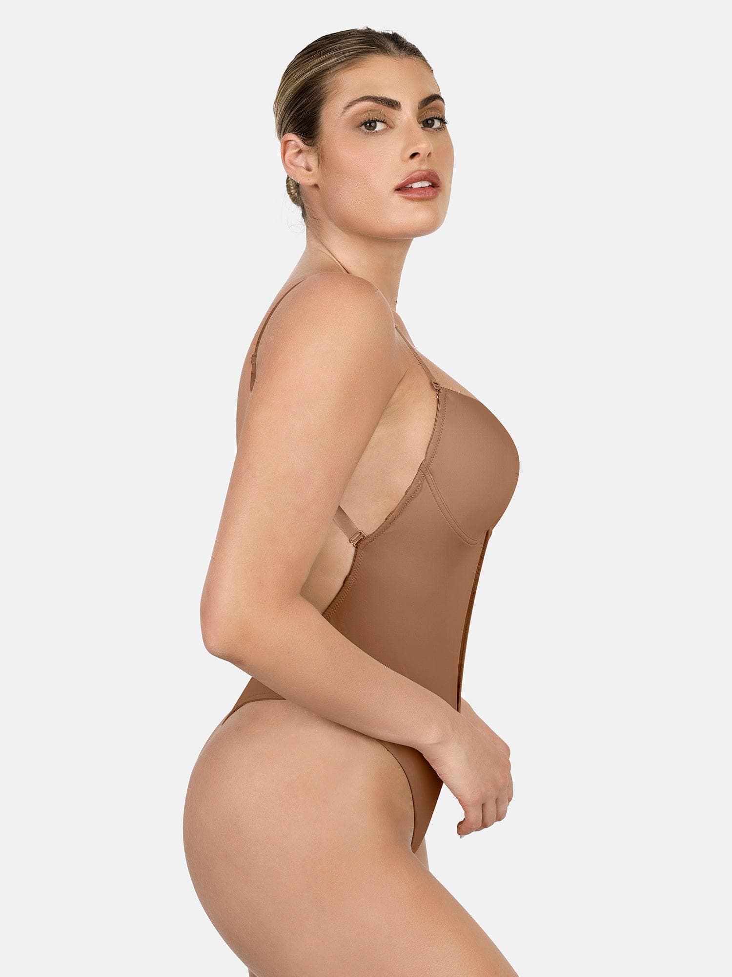 Body Modelador Halter Sem Costas Valentina Privée | Decote U Profundo Premium