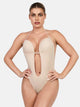 Roupas modeladoras com alças halter, decote em U profundo, efeito modelador, bodysuit sem costas