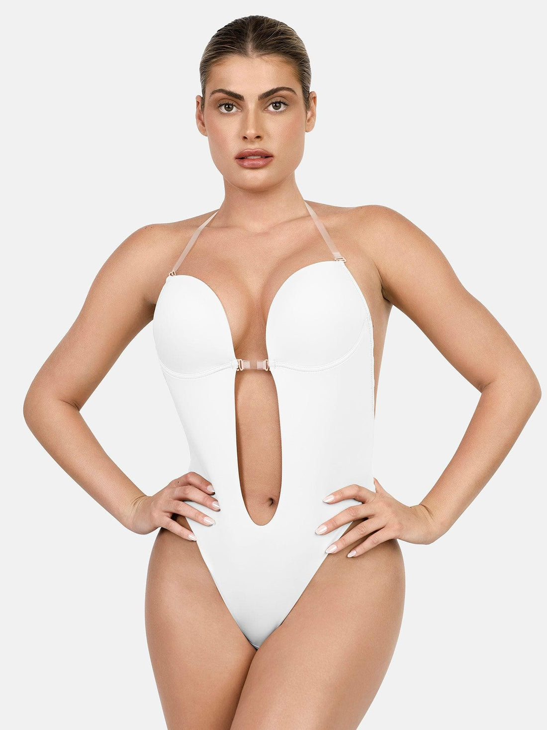 Body Modelador Halter Sem Costas Valentina Privée | Decote U Profundo Premium