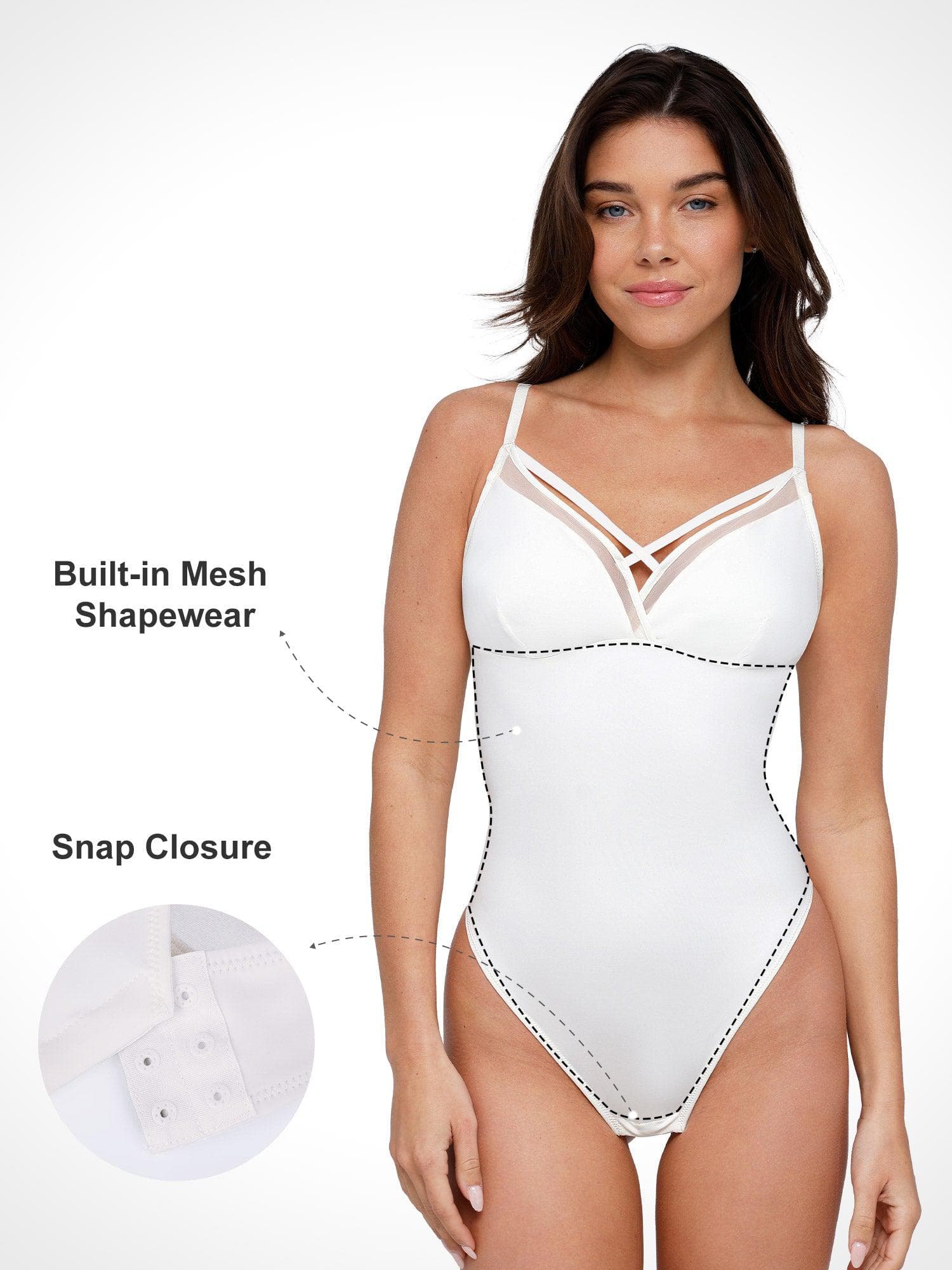 Body Modelador Sem Mangas em Tule com Controle Abdominal | Valentina Privée