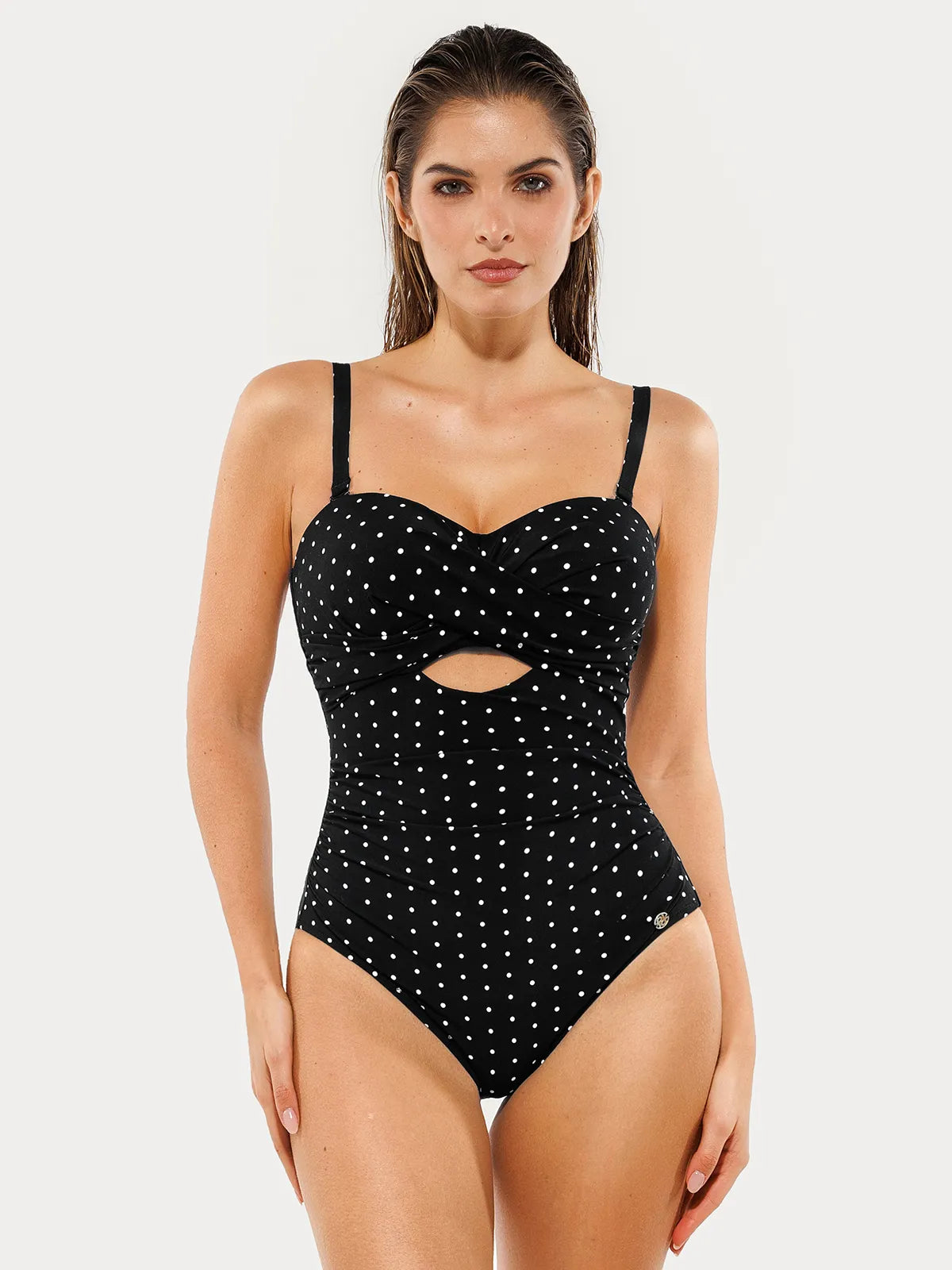 Maiô Modelador com Torção e Franzido com Alças Removíveis | Valentina Privée