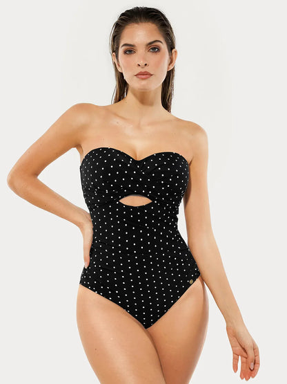 Maiô Modelador com Torção e Franzido com Alças Removíveis | Valentina Privée